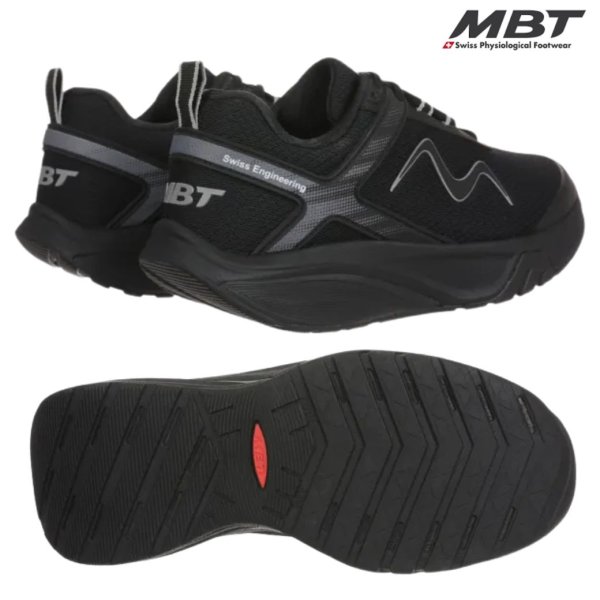 画像2: MBT メンズ 機能性 ウォーキング シューズ ブラック エムビーティー MBT SPORT4 3 M BLACK (2)