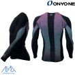 画像2: ONYONE オンヨネ メンズ キネシオカット ロングスリーブ アンダーシャツ ブラック ネオン (2)