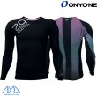 画像1: ONYONE オンヨネ メンズ キネシオカット ロングスリーブ アンダーシャツ ブラック ネオン (1)