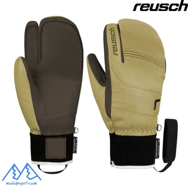 画像1: ロイシュ スキーグローブ REUSCH HIGHLAND R-TEX XT LOBSTER CAMEL / DARK BROWN ロイッシュ グローブ キャメル ダークブラウン ロブスター 3本指 (1)