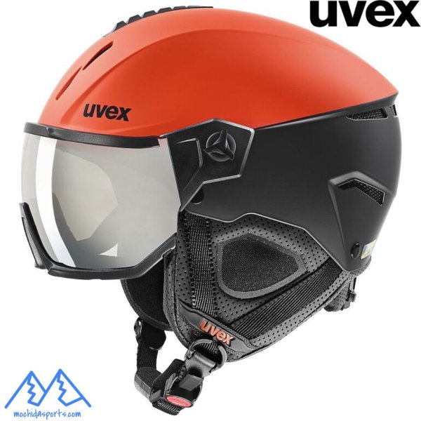 画像1: ウベックス スキー バイザーヘルメット フィアースレッド ブラックマット UVEX INSTINCT VISOR RED BLACK (1)