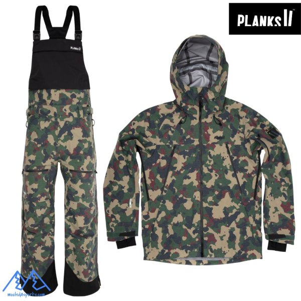 画像1: プランクス イエティ ハンター シェルジャケット ビブパンツ カモ PLANKS YETI HUNTER SHELL JACKET ＆ SHELL BIB PANTS AUTUMN CAMO (1)