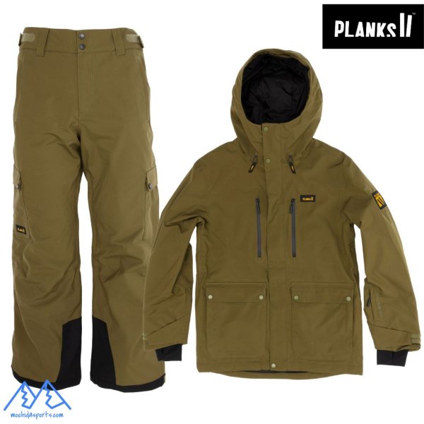 画像1: プランクス グッドタイムス インシュレーテッドジャケット パンツ アーミーグリーン PLANKS GOOD TIMES INSULATED JACKET ＆ PANT ARMY GREEN (1)