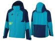 画像1: ご予約商品 オンヨネ デモ チーム スキージャケット ターコイズ ネイビー ONYONE DEMO TEAM OUTER JACKET B.TURQUOISE×NAVY ONJ98400R 624688 (1)