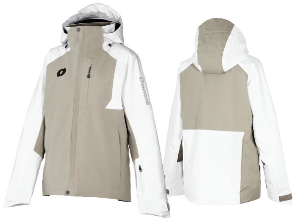画像1: ご予約商品 オンヨネ レディース デモ チーム スキージャケット ベージュ ホワイト ONYONE LADIES' DEMO TEAM OUTER JACKET V.SAND×WHITE ONJ88420R 186100 (1)