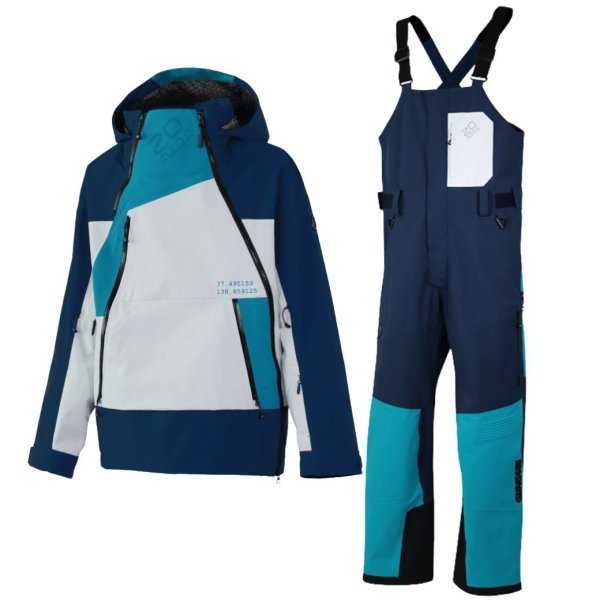画像1: ご予約商品 オンヨネ エッジ シェル スキーウェア ネイビー ONYONE EDGE SHELL OUTER JACKET&BIB PANTS NAVY ONJ98301R 688 ONP98311R 688 (1)