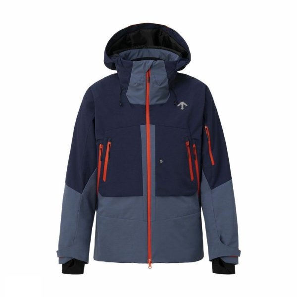 画像1: ご予約商品 デサント スキーウエア スキージャケット ネイビー グレー DESCENTE S.I.O INSULATED JACKET NVGY (1)