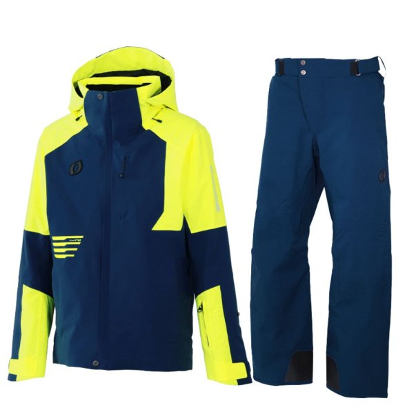 画像1: ご予約商品 オンヨネ デモ チーム スキーウェア ネイビー イエロー ONYONE DEMO TEAM OUTER JACKET&PANTS NAVY×F.YELLOW ONJ98400R 688F280 ONP98450R 688 (1)