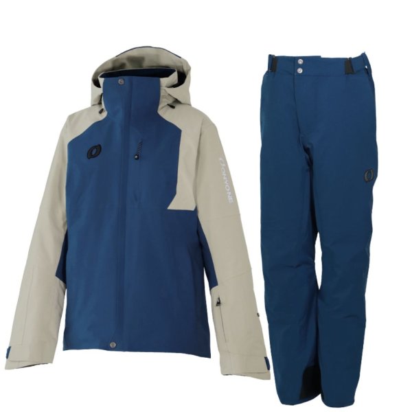 画像1: ご予約商品 オンヨネ レディース デモ チーム スキーウェア ネイビー ベージュ ONYONE LADIES' DEMO TEAM OUTER JACKET＆PANTS NAVY×V.SAND ONJ88420R 688186 ONP88430R 688 (1)