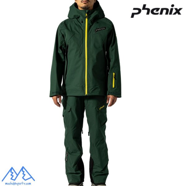 画像1: ご予約商品 フェニックス スキーウエア ビブパンツ ダークグリーン PHENIX Cutting Edge 3L Jacket 0 +Shell Bib Pants 0 DARK GREEN (1)