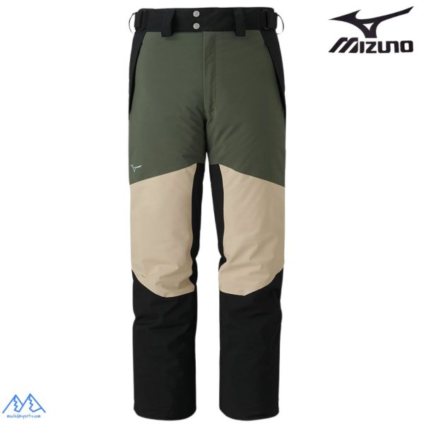 画像1: ご予約商品 ミズノ スキーパンツ スキーウエア カーキ ブラック MIZUNO FREE SKI SOLID PANTS (1)
