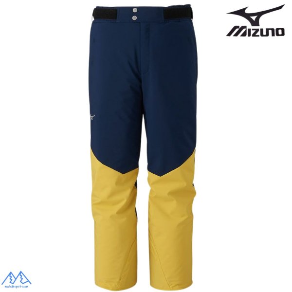 画像1: ご予約商品 ミズノ スキーパンツ スキーウエア ブラックアイリスネイビー サルファーイエロー MIZUNO DEMO SOLID SKI PANTS (1)