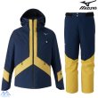 画像1: ご予約商品 ミズノ スキーウエア ブラックアイリスネイビー サルファーイエロー  MIZUNO DEMO SOLID SKI PARKA + DEMO SOLID SKI PANTS (1)