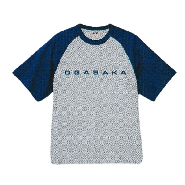 画像1: オガサカチーム ラグラン コットン Tシャツ アッシュ/ブルー OGASAKA TEAM RAGLAN COTTON T SHIRT (1)