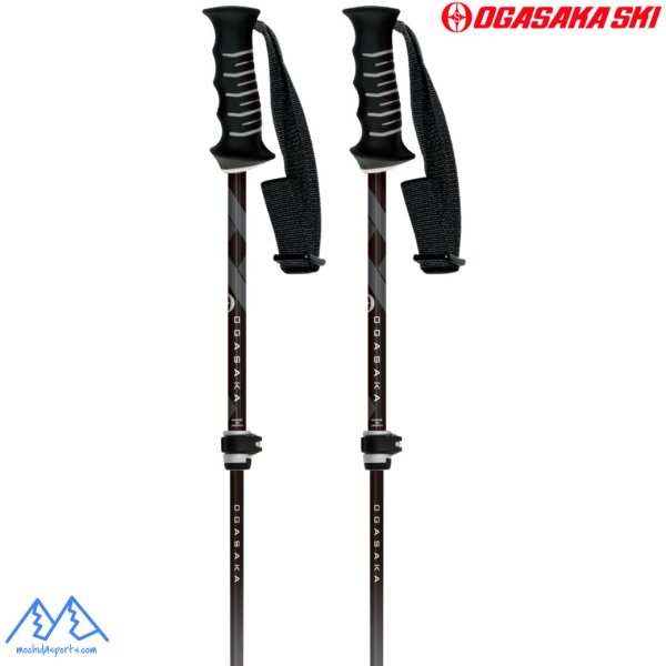 画像1: ご予約商品 オガサカ サイズ調整式 ストック スキーポール LC FS ブラック 95-120cm OGASAKA LC-FS BK (1)
