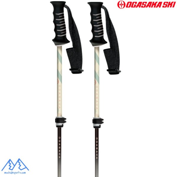 画像1: ご予約商品 オガサカ サイズ調整式 ストック スキーポール LC FS アイボリー 90-115cm OGASAKA LC-FS IV (1)