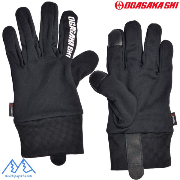 画像1: ご予約商品 オガサカ スキー インナー グローブ ブラック 高保温 OGASAKA GIW/BLK INNER GLOVE (1)