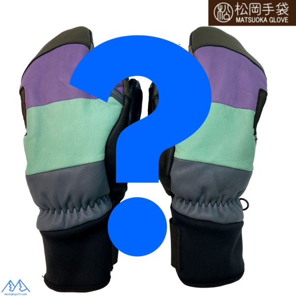 画像1: ご予約商品 松岡手袋 マツオカ 3本指 スキーグローブ エルゴグリップ  やぎ革 牛革  カラーランダム 寒色系 Extream Ride ERGOGRIP MATSUOKA GLOVE COLD RAMDOM ESK-2430P (1)