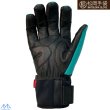 画像2: ご予約商品 松岡手袋 マツオカ スキーグローブ エルゴグリップ ターコイズブルー ブラック 5本指 やぎ革 牛革 Extream Ride ERGOGRIP TBLUE / BLACK Matsuoka (2)