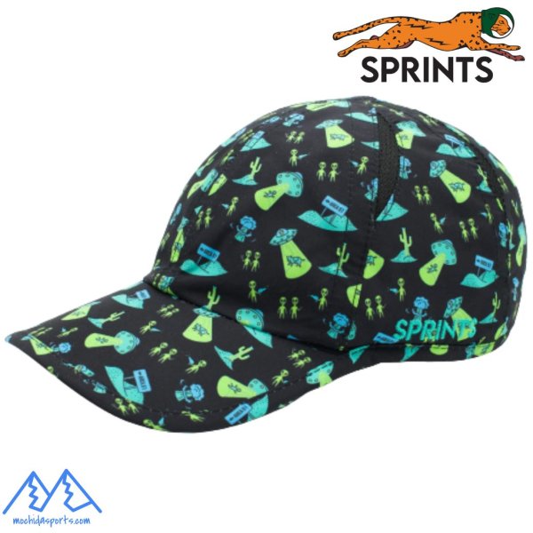 画像1: スプリンツ ランニングキャップ UFO 宇宙人  エイリアン ブラック SPRINTS O.G.Hats Uninvited Alien Antics Hat (1)