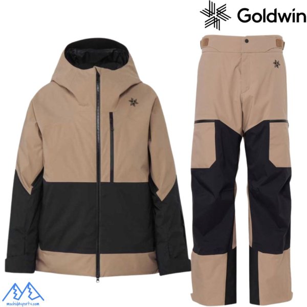 画像1: ゴールドウイン スキーウエア グレイッシュトープ ブラック Goldwin G-AXIS Jacket + G-AXIS Wide Pants GK (1)