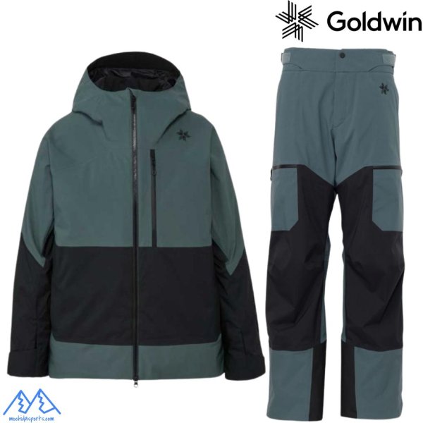 画像1: ゴールドウイン スキーウエア ピューター ブラック Goldwin G-AXIS Jacket + G-AXIS Wide Pants PB (1)