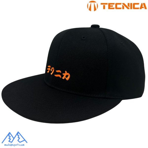 画像1: テクニカ フラットバイザー キャップ 帽子 ブラック TECNICA CAP (1)