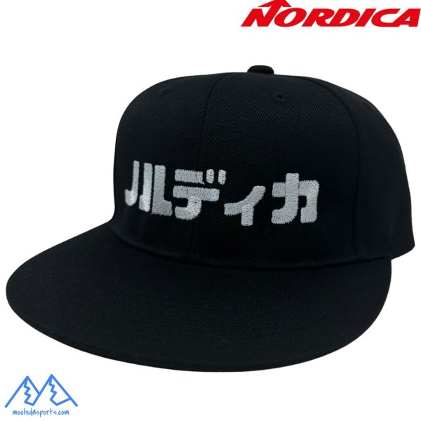 画像1: ノルディカ フラットバイザー キャップ 帽子 ブラック NORDICA CAP (1)