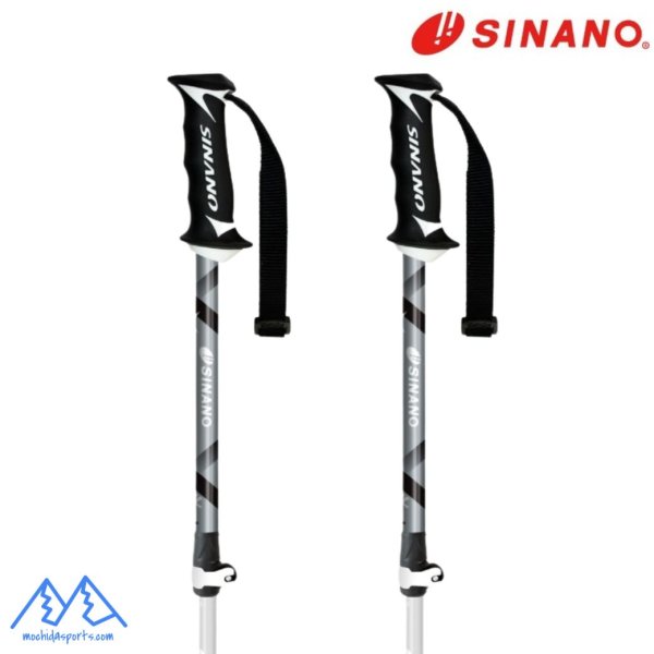 画像1: ご予約商品 シナノ ストック サイズ調整式 アルミ スキーポール SINANO FREE-X AL SV フリーX AL シルバー 伸縮スキーポール 100-123cm (1)