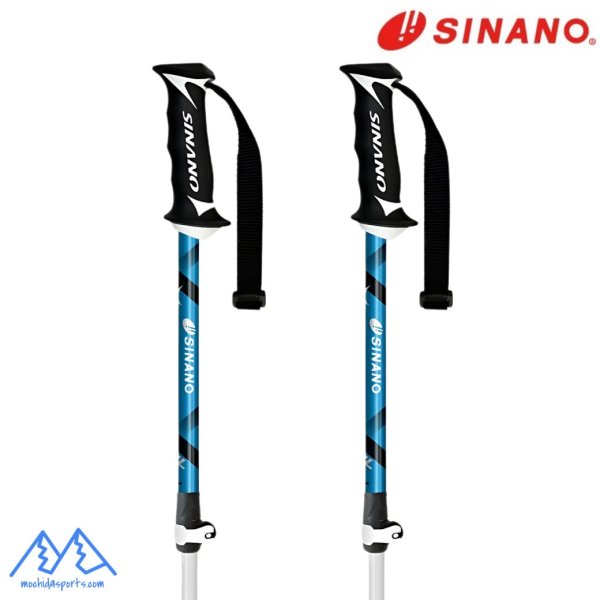画像1: ご予約商品 シナノ ストック サイズ調整式 アルミ スキーポール SINANO FREE-X AL SKY フリーX AL スカイ ブルー 伸縮スキーポール 100-123cm (1)