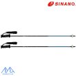 画像2: ご予約商品 シナノ ストック カーボン製 スキーポール SINANO HYSTREAM BK+BLE ハイストリーム ブラック+ブルー (2)
