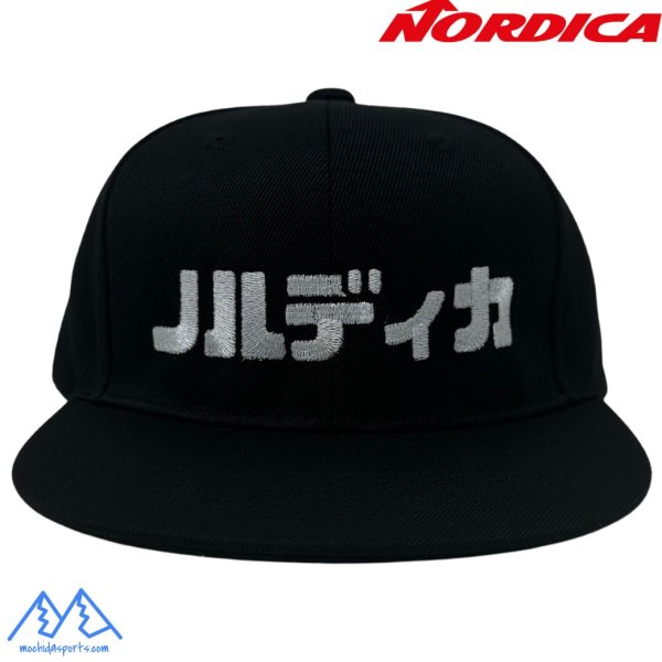 画像1: ノルディカ フラットバイザー キャップ 帽子 ブラック NORDICA CAP (1)