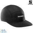 画像1: ご予約商品 サロモン 防水 ランニング キャップ トレイルランニング ブラック SALOMON BONATTI WATERPROOF FIVE PANEL DEEP BLACK (1)