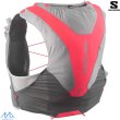 画像1: サロモン ランニングベスト フラスク付 バックパック SALOMON ADV SKIN 5 CASTELROCK / ALLOY / NEON FLAME グレー ネオン アドバンスドスキン5 ランニングバッグ トレラン (1)