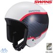 画像1: ご予約商品 スワンズ FIS対応 レーシング ヘルメット ブラック ホワイト SWANS HSR-90FIS RS P1 BKW (1)