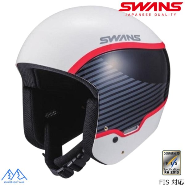 画像1: ご予約商品 スワンズ FIS対応 レーシング ヘルメット ブラック ホワイト SWANS HSR-90FIS RS P1 BKW (1)