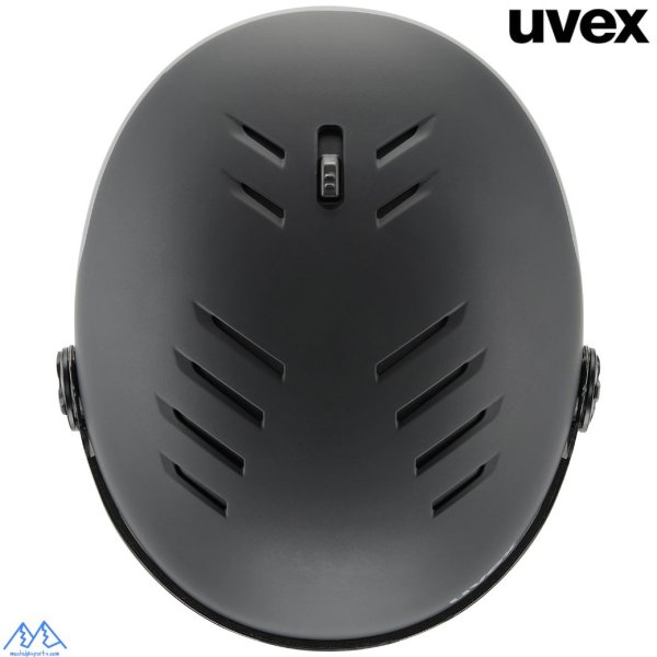画像5: ウベックス 調光 スキー バイザーヘルメット ブラック シルバーマット UVEX  wanted visor pro V (5)
