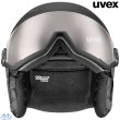 画像3: ご予約商品 ウベックス 調光 スキー バイザーヘルメット ブラック シルバーマット UVEX  wanted visor pro V (3)