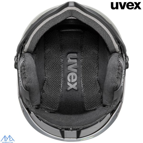 画像6: ウベックス 調光 スキー バイザーヘルメット ブラック シルバーマット UVEX  wanted visor pro V (6)