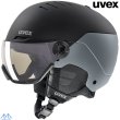 画像1: ご予約商品 ウベックス 調光 スキー バイザーヘルメット ブラック シルバーマット UVEX  wanted visor pro V (1)