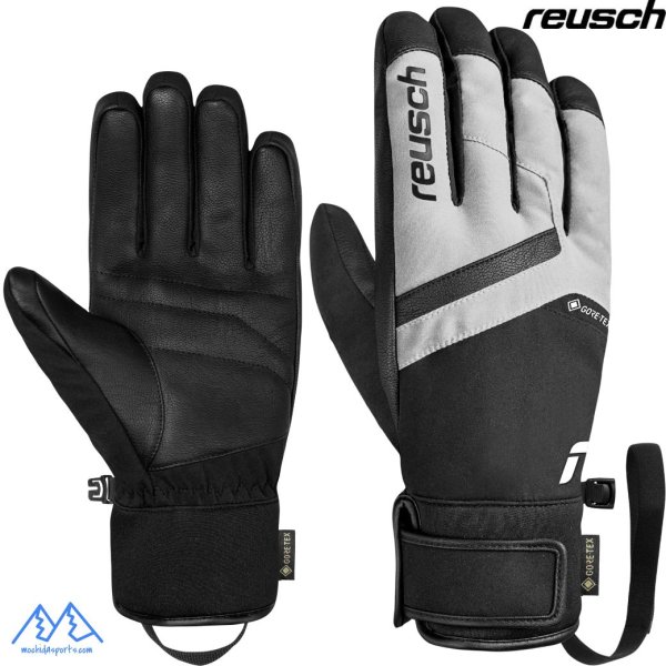 画像1: ご予約商品 ロイシュ ゴアテックス スキーグローブ REUSCH BOOSTER GORE-TEX ロイッシュ ブラック グレイシャーグレイ (1)