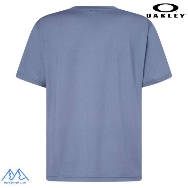 画像2: オークリー Tシャツ ブルー 吸汗速乾 高機能 伸縮素材 OAKLEY Enhance QD SS TEE ICON EVO 4.7 BLUE TAR (2)