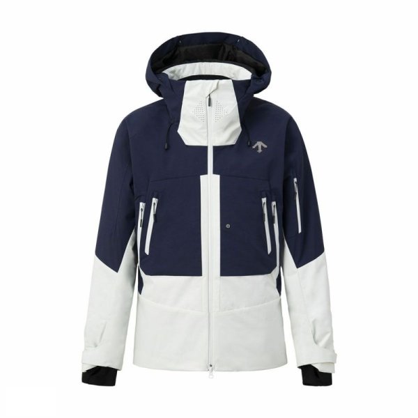 画像2: デサント スキーウエア 上下セット ネイビー ホワイト DESCENTE S.I.O INSULATED JACKET & S.I.O INSULATED BIB PANTS NVWT (2)