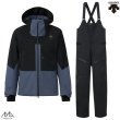画像1: デサント スキーウエア 上下セット ブラック グレー DESCENTE S.I.O INSULATED JACKET BKGY & S.I.O INSULATED BIB PANTS BK00 (1)