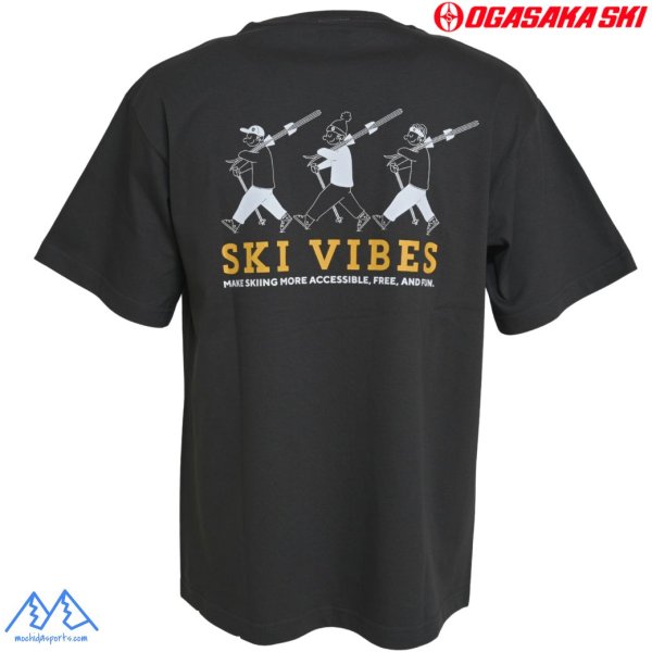 画像1: オガサカチーム ファイン コットン Tシャツ スミ OGASAKA TEAM FINE COTTON T SHIRT (1)