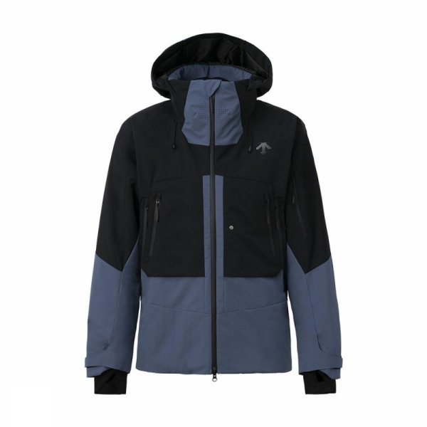 画像2: デサント スキーウエア 上下セット ブラック グレー DESCENTE S.I.O INSULATED JACKET BKGY & S.I.O INSULATED BIB PANTS BK00 (2)