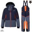 画像1: デサント スキーウエア 上下セット ネイビー グレー DESCENTE S.I.O INSULATED JACKET & S.I.O INSULATED BIB PANTS NVGY (1)