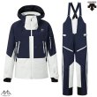 画像1: デサント スキーウエア 上下セット ネイビー ホワイト DESCENTE S.I.O INSULATED JACKET & S.I.O INSULATED BIB PANTS NVWT (1)