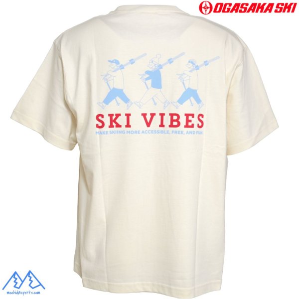 画像1: オガサカチーム ファイン コットン Tシャツ アイボリー OGASAKA TEAM FINE COTTON T SHIRT (1)