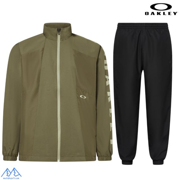 画像1: オークリー ウィンドウォーム ジャケット＆パンツ 撥水 防風 ブラック カーキ OAKLEY Enhance Wind Warm Jacket 14.7 Pants 14.7 BLACKOUT / RAVEN (1)